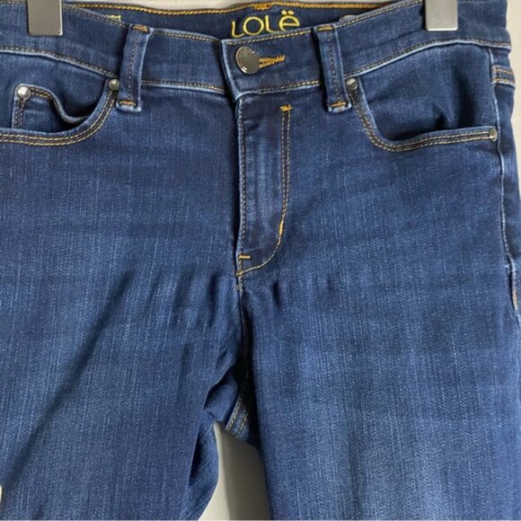 Lole Women's Dark Indigo Mid-Rise Skinny Denim Jeans - Picture 6 of 6